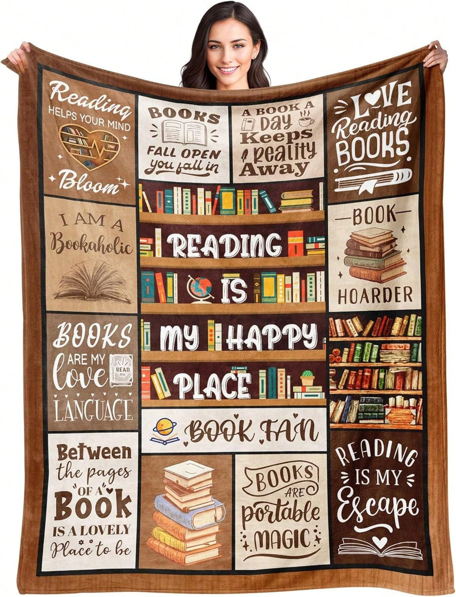 Book Lovers Gifts - Gifts Book Lovers Women - Gifts Readers - Reading Blanket - Books Club Librarian Bookworm Bookish Blanket Present Women - Graduation - Throw Blanket 60x80