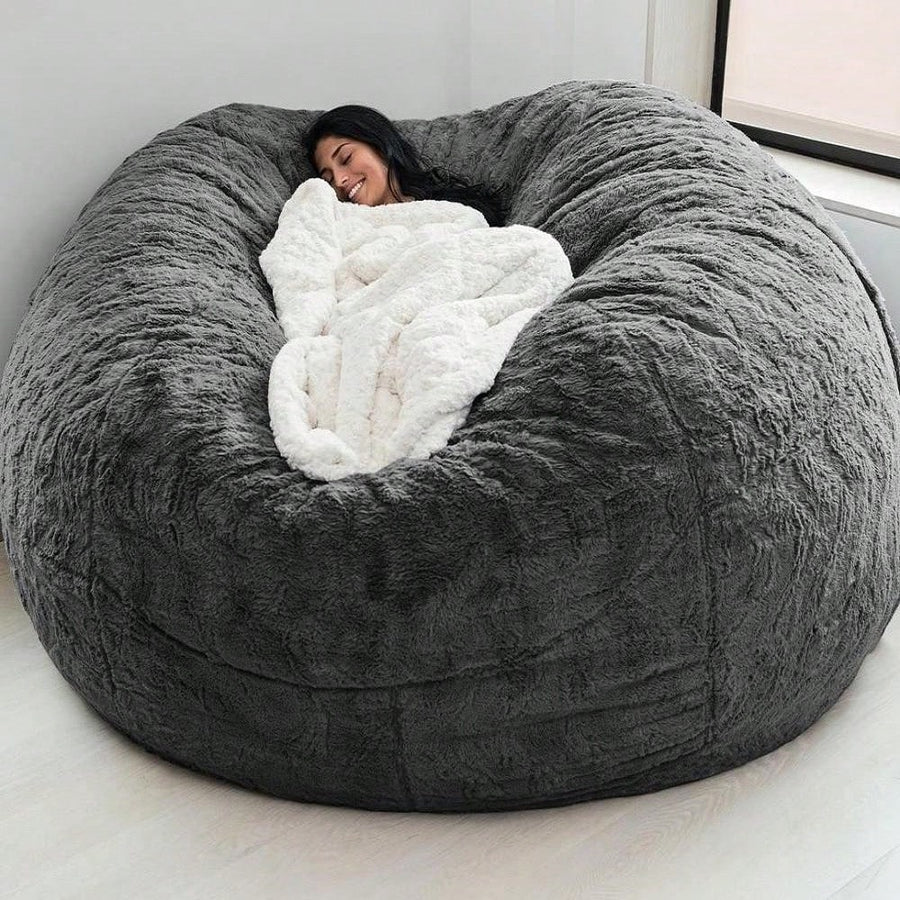 1pc Portable Foldable Multifunctional Minimalist Velvet Art Slouchy Beanbag Sofa Chair (Only Cover, No Filling), Living Room, Multi-Color, Washable, Adult Tatami Mat Sofa Cover
